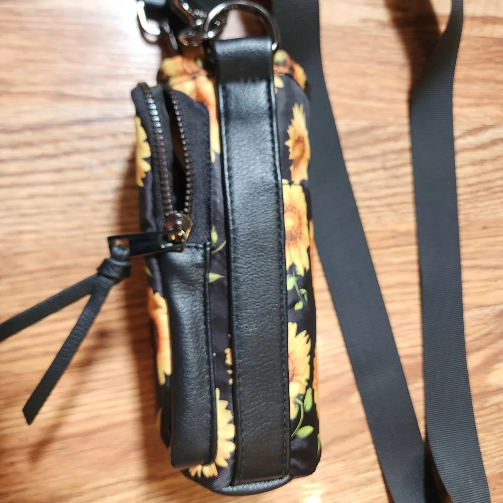 Crossbody Sunflower Water Bottle Bag Phone Holder Wallet Combo